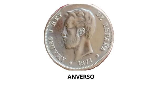5 pesetas (Amadeo I) 1871 de España