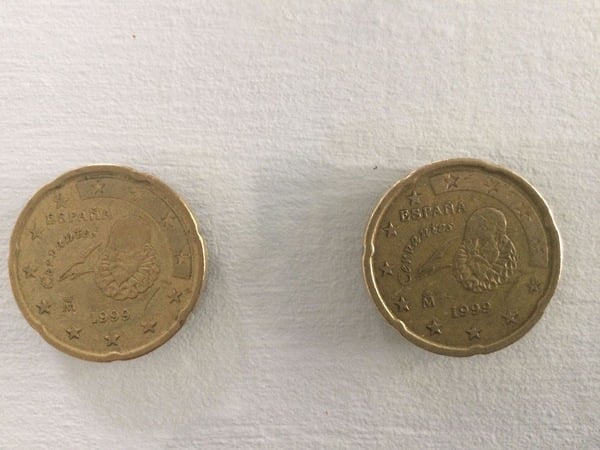 Moneda 20 céntimos Cervantes 1999