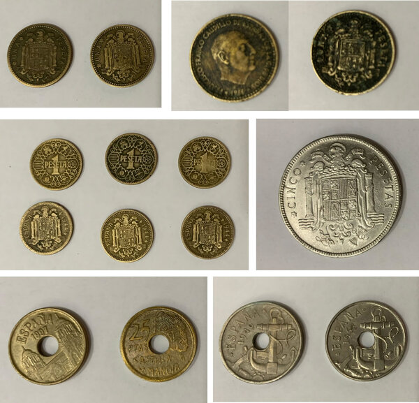Lote monedas españolas siglo XX