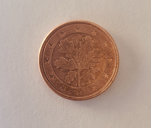 Moneda de 1 céntimo Alemania 2002
