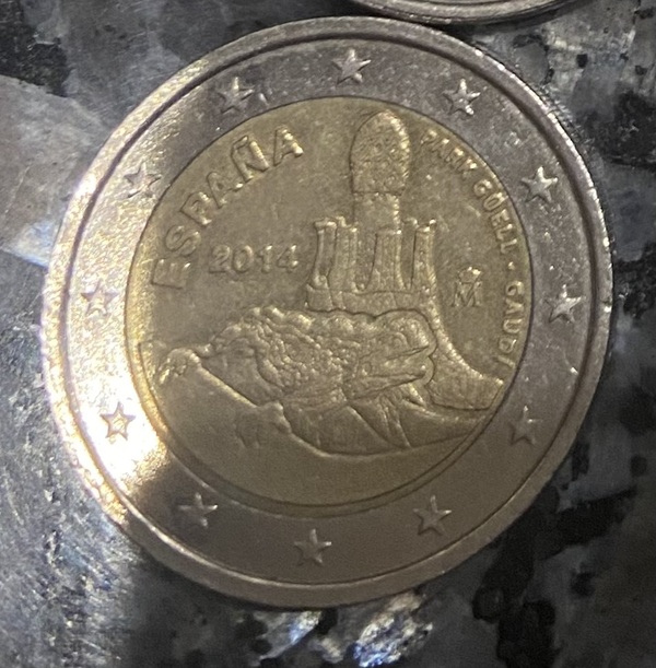 Moneda 2€ park guell gaudi