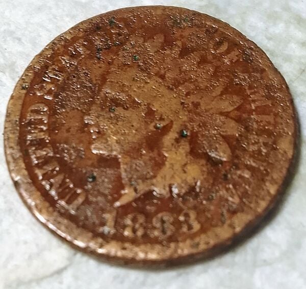 1 centavo, cabeza de indio del año 1883 de EEUU de amricade EEUU del año 1,883 .