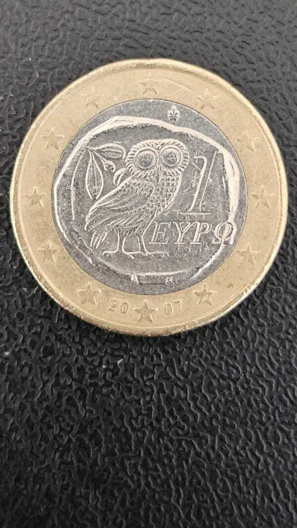 Moneda euro búho, de Grecia 2017