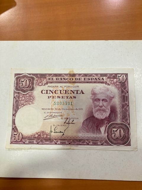 Billete 50 pesetas 1951