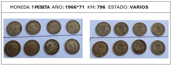 KM 796 Peseta 1966_71 (28) Estado Varios