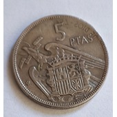 5 pesetas Franco con error