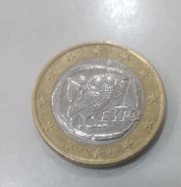 1 euro de Grecia año 2009