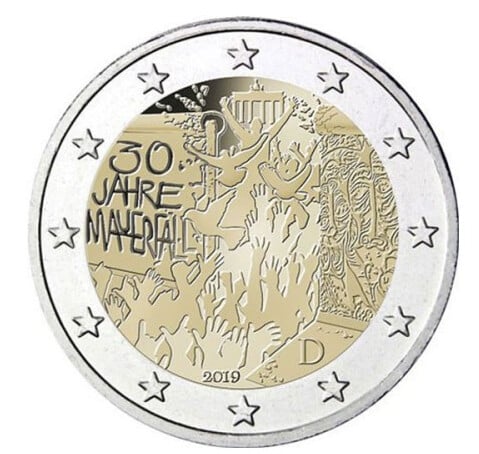 Moneda 2 euros - Muro de Berlín