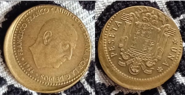 Moneda de una peseta rara y unica