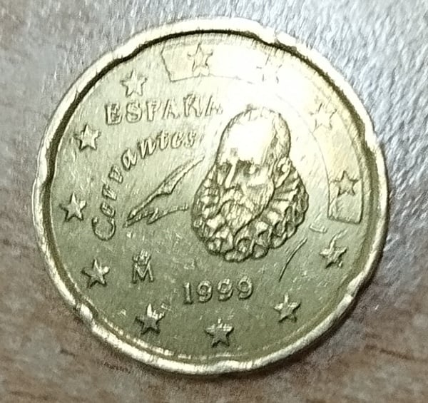 Moneda 20 céntimos de Euro 1999 España