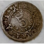 Cinco pesos mexicano del año 1936.