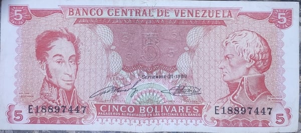 Billete 5bs