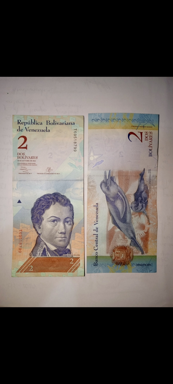 Billete de 2 Bs.
