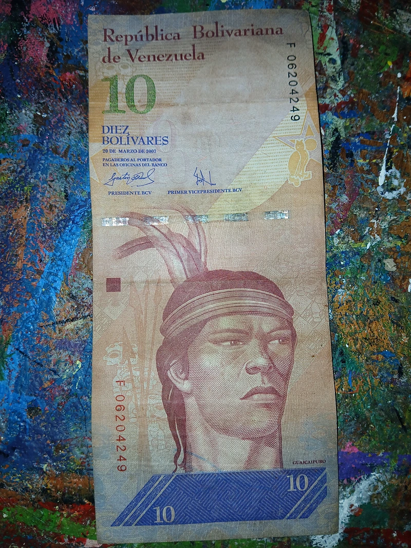 Billete de 10 bolivares 2007
