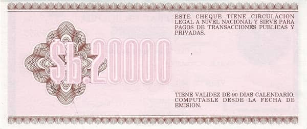 20000 Pesos Bolivianos