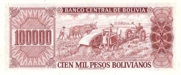 100000 Pesos Bolivianos