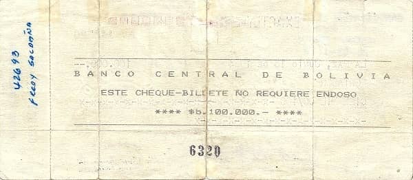 100000 Pesos Bolivianos