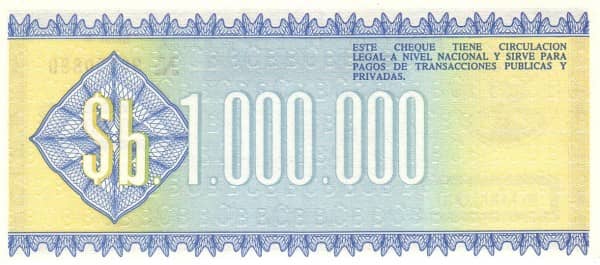 1000000 Pesos Bolivianos