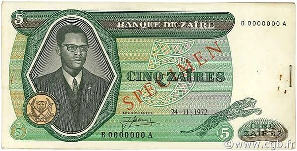 5 Zaïres