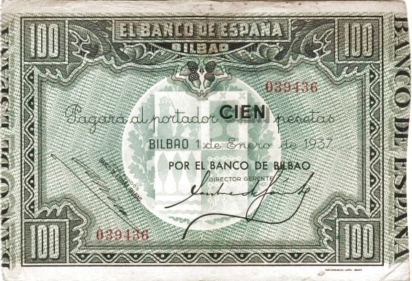 100 pesetas Bilbao