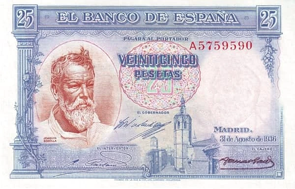 25 Pesetas (Hernán Cortés)