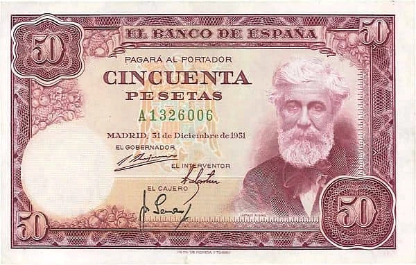 50 Pesetas (Santiago Rusiñol)