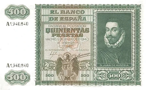 500 Pesetas (Don Juan de Austria)