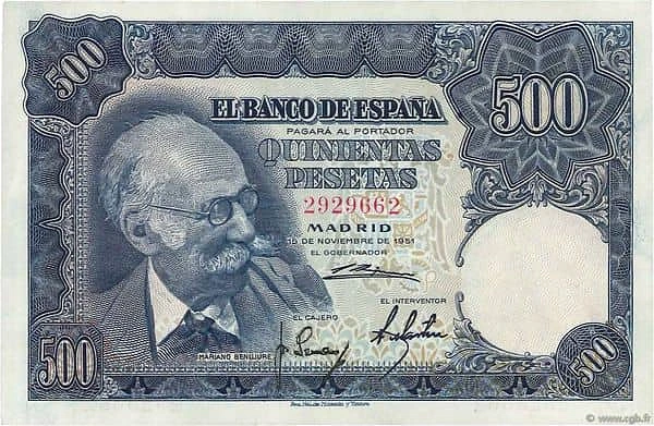 500 Pesetas (Mariano Benlliure)