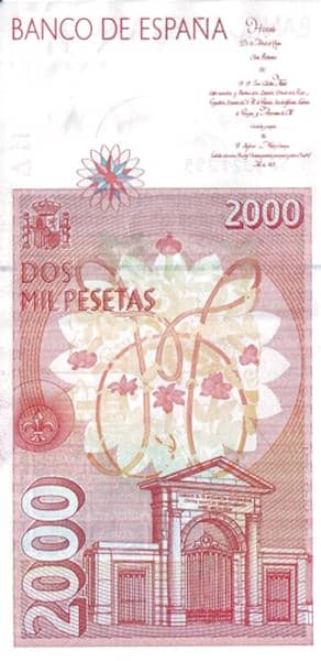 2000 Pesetas (José Celestino Mutis)