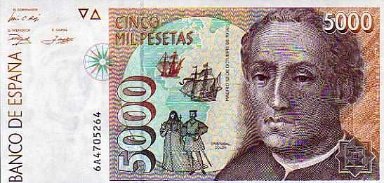 5000 Pesetas (Cristóbal Colón)
