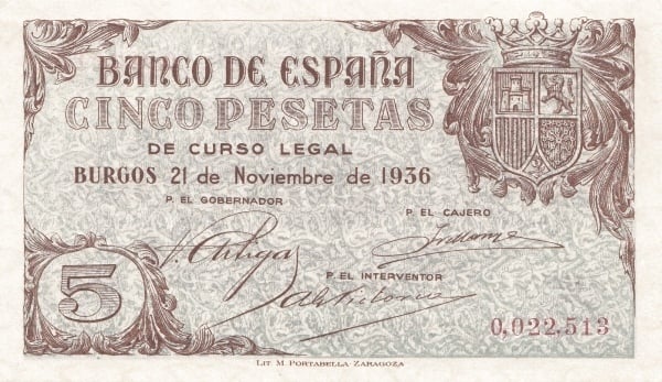 5 Pesetas