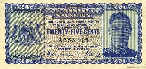 25 Cents George VI