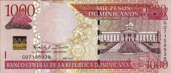 1000 pesos dominicains