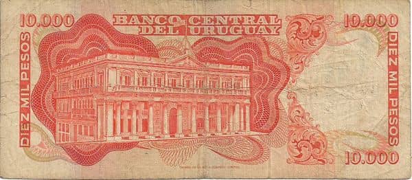 10 Nuevos Pesos overprinted on 10000 Pesos