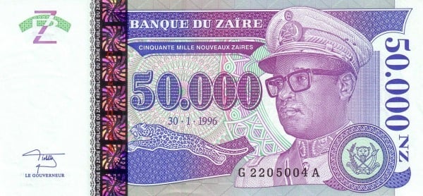 50000 nouveaux zaïres