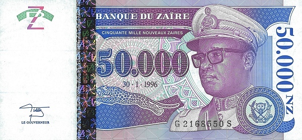 50000 nouveaux zaïres