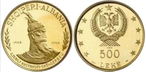 500 leke (500e anniversaire de la mort du prince Skanderbeg)