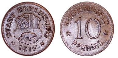 10 pfennig (Ville de Berleburg-Prusse Province de Westphalie)