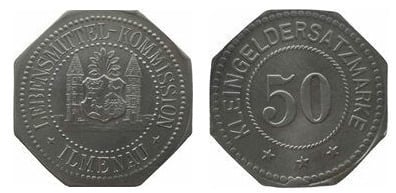 50 pfennig (Ville d'Ilmenau - Land de Saxe-Weimar-Eisenach)