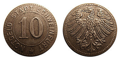 10 pfennig (Ville de Schweinfurt - Land de Bavière)