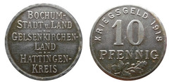 10 pfennig ( Distrito de Bochum, Gelsenkirchen, Hattingen)