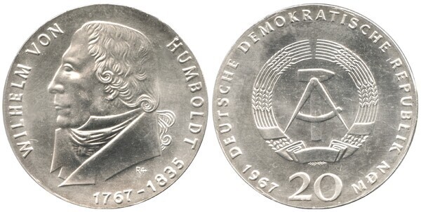 20 mark (200e anniversaire de la naissance de Wilhem von Humboldt)