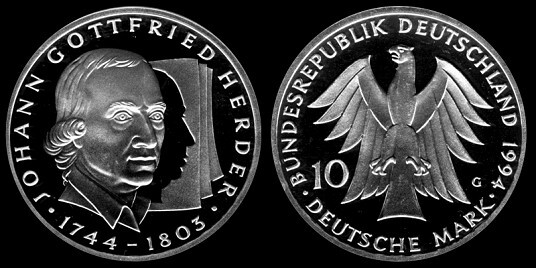 10 mark (100e anniversaire de la naissance de Johann Gottfried Herder)