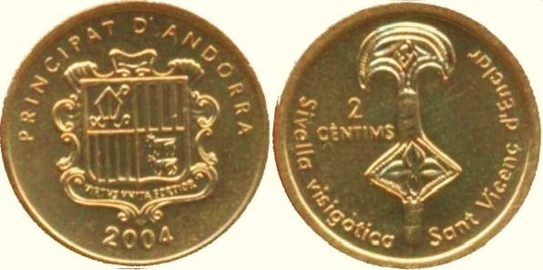 2 cèntims (Sivella wisigothique - Sant Miquel d'Enclar)