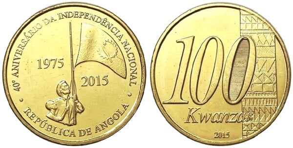 100 kwanzas  (40e anniversaire de l'indépendance)