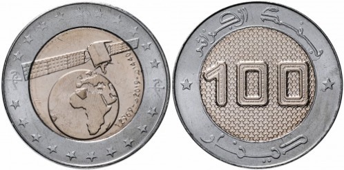 100 dinars (Premier satellite de communication)