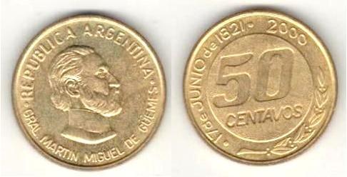 50 centavos (179e anniversaire de la mort du général Güemes)