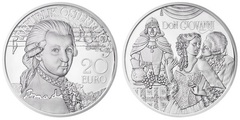 20 euro (260e anniversaire de la naissance de Wolfgang Amadeus Mozart. Don Giovanni)