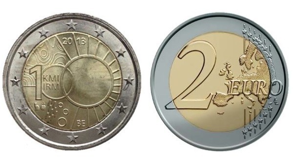 2 euro (100e anniversaire de l'Institut météorologique)