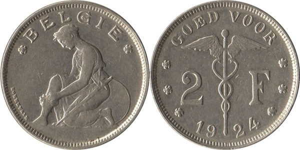 2 francs (Albert Ier - Belgique)